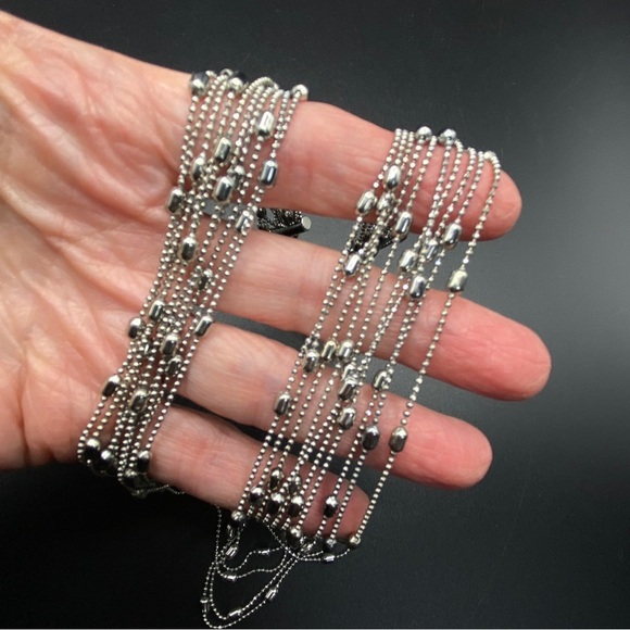 CHARMING CHARLIE Multi-Strand Silver Tone Necklace - Picture 7 of 8